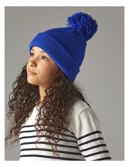 BEE-B406B-Junior Reflective Bobble Beanie 2